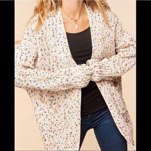 NWT Ivory Confetti Cardigan JODIFL